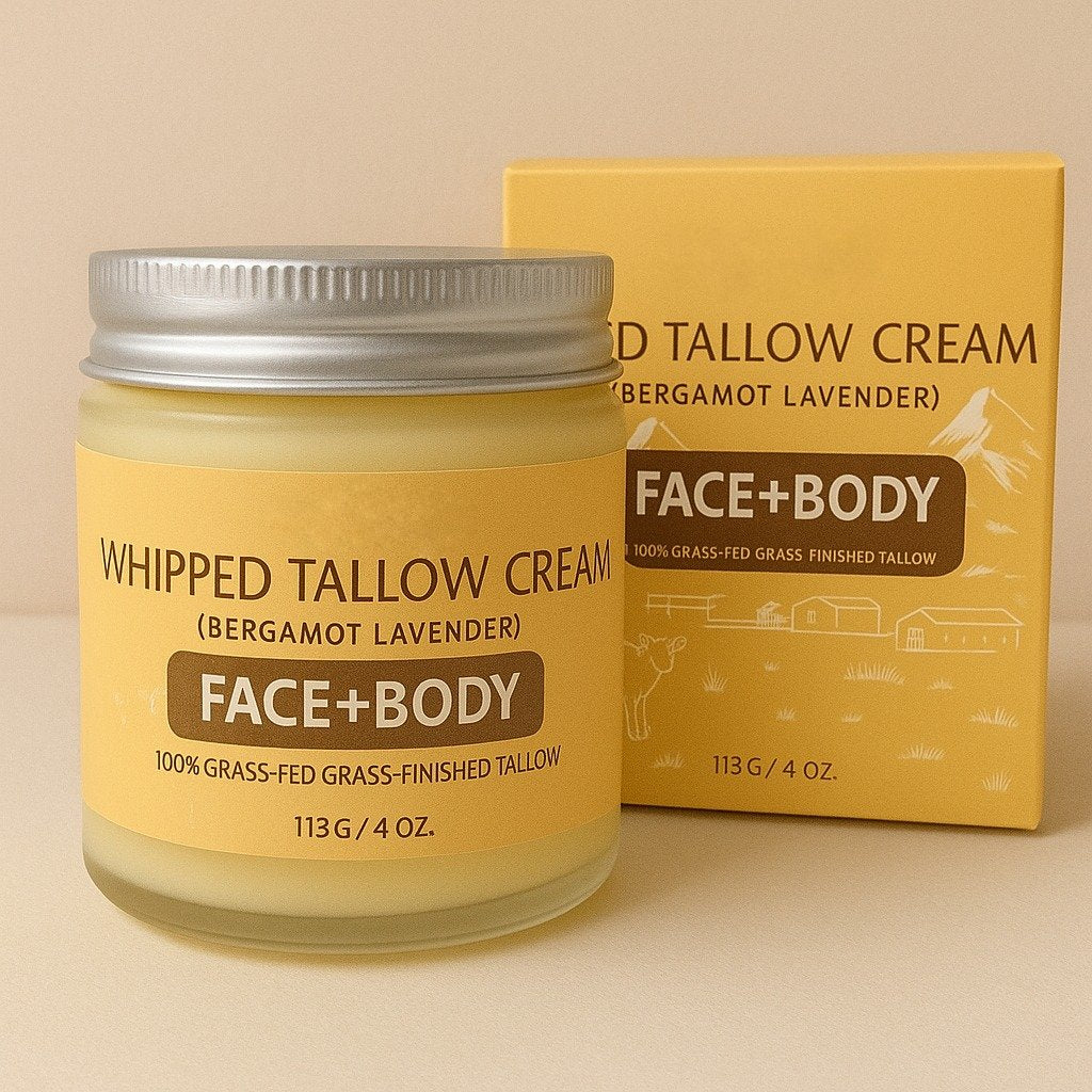 Whipped Tallow Balm – 100% Grass-Fed + Raw Wild Honey