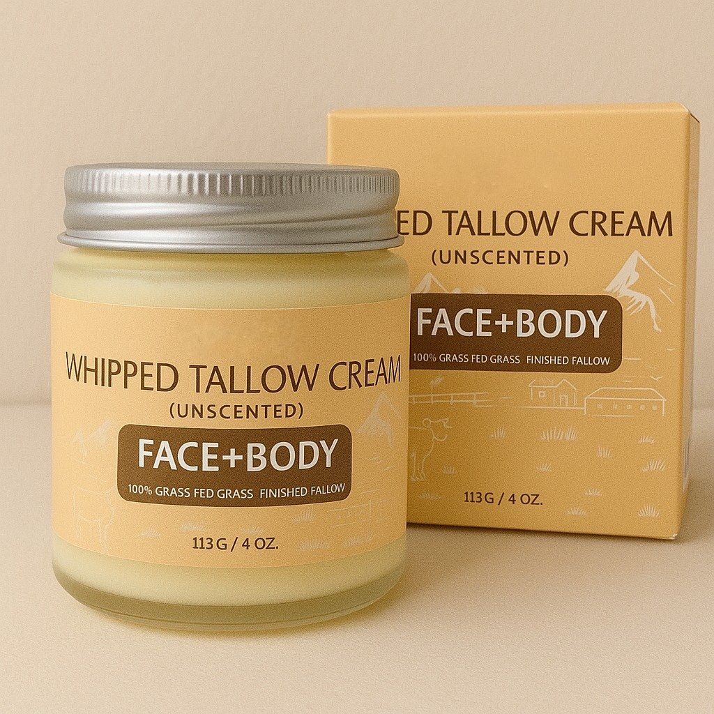 Whipped Tallow Balm – 100% Grass-Fed + Raw Wild Honey